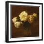 Six Yellow Roses in a Vase; Six Roses Jaunes Dans Une Vase, 1903-Henri Fantin-Latour-Framed Giclee Print