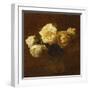 Six Yellow Roses in a Vase; Six Roses Jaunes Dans Une Vase, 1903-Henri Fantin-Latour-Framed Giclee Print