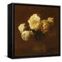 Six Yellow Roses in a Vase-Henri Fantin-Latour-Framed Stretched Canvas