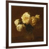 Six Yellow Roses in a Vase-Henri Fantin-Latour-Framed Giclee Print