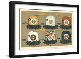 Six Zuni Katchina Masks-null-Framed Art Print