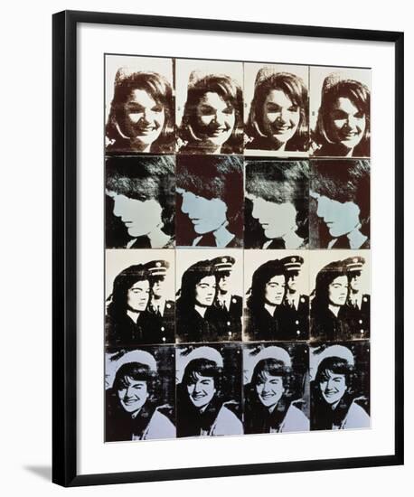 Sixteen Jackies, 1964-Andy Warhol-Framed Art Print