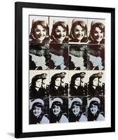 Sixteen Jackies, 1964-Andy Warhol-Framed Art Print