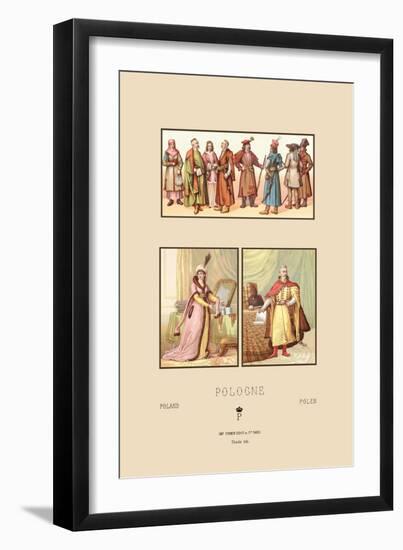 Sixteenth Century Fashions of the Polish Nobility-Racinet-Framed Art Print