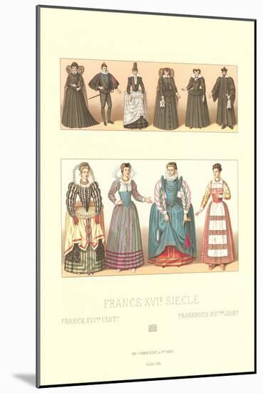 Sixteenth Century French Fashion-null-Mounted Art Print