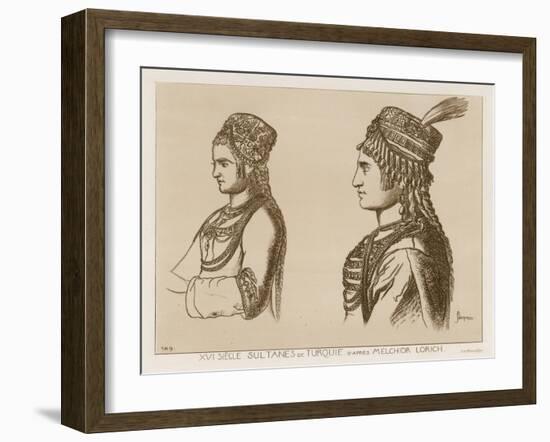 Sixteenth Century Sultans of Turkey-Melchior Lorck-Framed Giclee Print