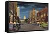 Sixteenth Street at Night, Denver-null-Framed Stretched Canvas