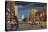 Sixteenth Street at Night, Denver-null-Stretched Canvas