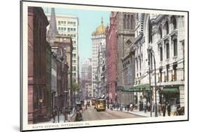 Sixth Avenue, Pittsburgh, Pennsylvania-null-Mounted Art Print