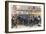 Sixth Massachusetts Regiment Leaving Jersey City by Train for the Civil War, c.1861-null-Framed Giclee Print