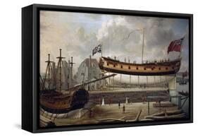 Sixth-Rate on Stocks, 1758-John Cleveley Senior-Framed Stretched Canvas