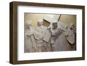 Sixth Station of the Cross, Veronia wipes the face of Jesus, St. John the Baptist's Church-Godong-Framed Photographic Print