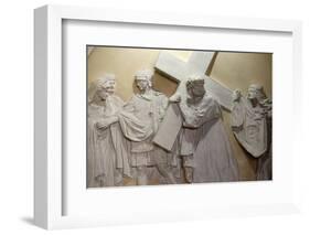 Sixth Station of the Cross, Veronia wipes the face of Jesus, St. John the Baptist's Church-Godong-Framed Photographic Print