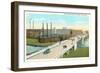 Sixth Street Bridge, Kenosha, Wisconsin-null-Framed Art Print