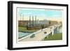 Sixth Street Bridge, Kenosha, Wisconsin-null-Framed Art Print