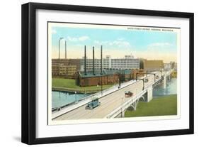 Sixth Street Bridge, Kenosha, Wisconsin-null-Framed Art Print