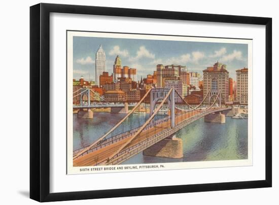 Sixth Street Bridge, Pittsburgh, Pennsylvania-null-Framed Art Print