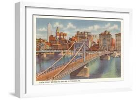 Sixth Street Bridge, Pittsburgh, Pennsylvania-null-Framed Art Print