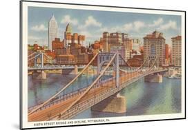 Sixth Street Bridge, Pittsburgh, Pennsylvania-null-Mounted Art Print