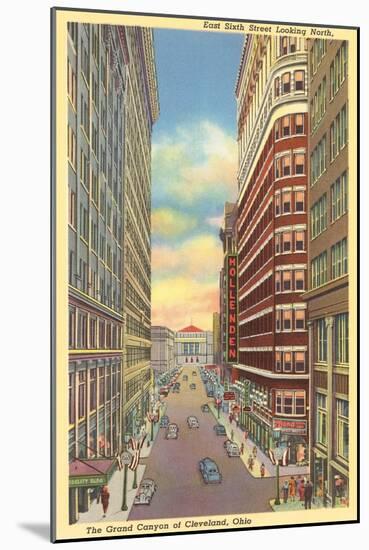 Sixth Street, Cleveland, Ohio-null-Mounted Art Print