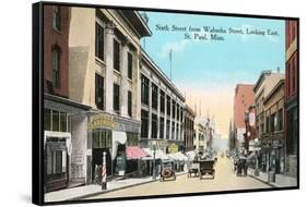 Sixth Street, St. Paul, Minnesota-null-Framed Stretched Canvas