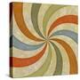 Sixties Style Grungy Sunburst Swirl-clearviewstock-Stretched Canvas