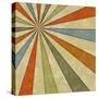 Sixties Style Grungy Sunburst Swirl-clearviewstock-Stretched Canvas