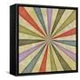 Sixties Style Grungy Sunburst Swirl-clearviewstock-Framed Stretched Canvas