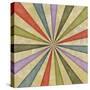 Sixties Style Grungy Sunburst Swirl-clearviewstock-Stretched Canvas