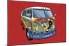 Sixties VW Hippy Van-Ron Magnes-Mounted Giclee Print