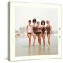 Sixties Women with Wild Bathing Caps-null-Stretched Canvas