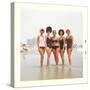 Sixties Women with Wild Bathing Caps-null-Stretched Canvas