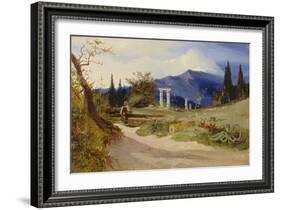 Sizilianische Landschaft bei Abendstimmung-Carl Blechen-Framed Giclee Print