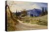 Sizilianische Landschaft bei Abendstimmung-Carl Blechen-Stretched Canvas