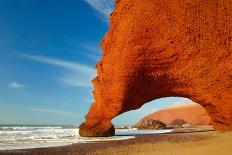 Red Archs on Atlantic Ocean Coast. Marocco-SJ Travel Photo and Video-Framed Photographic Print