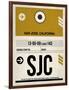 SJC San Jose Luggage Tag I-NaxArt-Framed Art Print