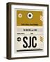 SJC San Jose Luggage Tag I-NaxArt-Framed Art Print