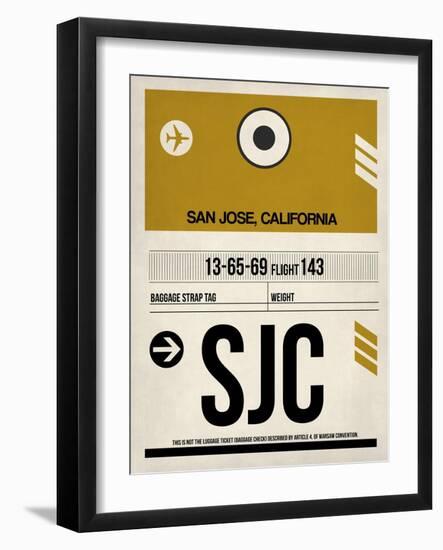 SJC San Jose Luggage Tag I-NaxArt-Framed Art Print