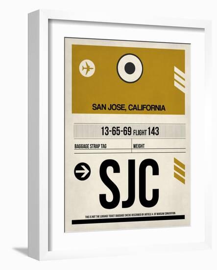 SJC San Jose Luggage Tag I-NaxArt-Framed Art Print