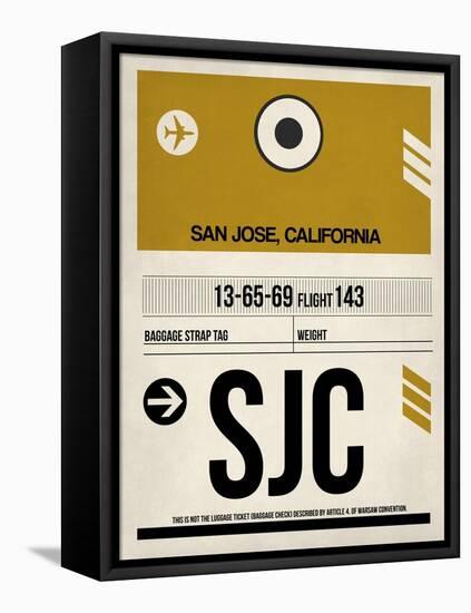 SJC San Jose Luggage Tag I-NaxArt-Framed Stretched Canvas