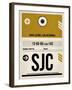 SJC San Jose Luggage Tag I-NaxArt-Framed Art Print