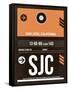 SJC San Jose Luggage Tag II-NaxArt-Framed Stretched Canvas