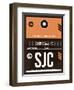 SJC San Jose Luggage Tag II-NaxArt-Framed Art Print