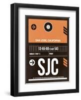 SJC San Jose Luggage Tag II-NaxArt-Framed Art Print