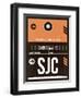 SJC San Jose Luggage Tag II-NaxArt-Framed Art Print