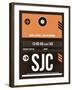 SJC San Jose Luggage Tag II-NaxArt-Framed Art Print