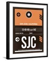 SJC San Jose Luggage Tag II-NaxArt-Framed Art Print