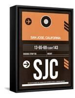 SJC San Jose Luggage Tag II-NaxArt-Framed Stretched Canvas