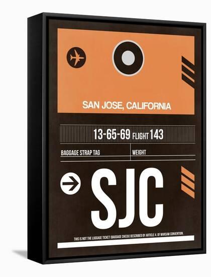 SJC San Jose Luggage Tag II-NaxArt-Framed Stretched Canvas