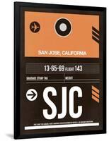 SJC San Jose Luggage Tag II-NaxArt-Framed Art Print